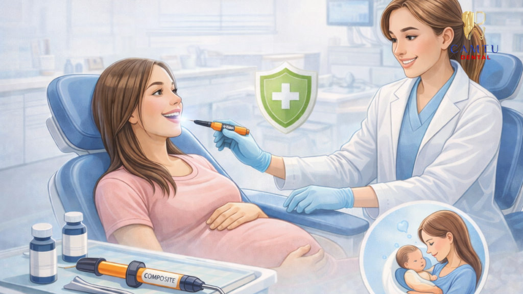Quy trình trám răng cho bà bầu