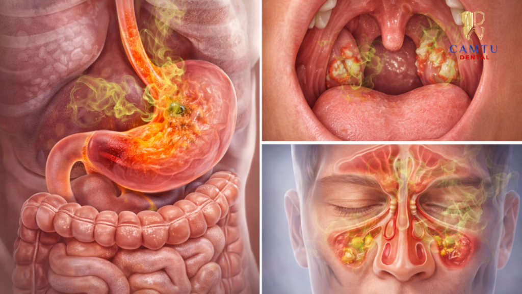 Trường hợp hôi miệng từ bên trong cơ thể