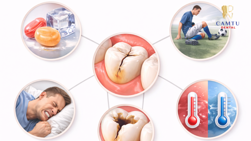 Nguyên nhân khiến răng bị nứt