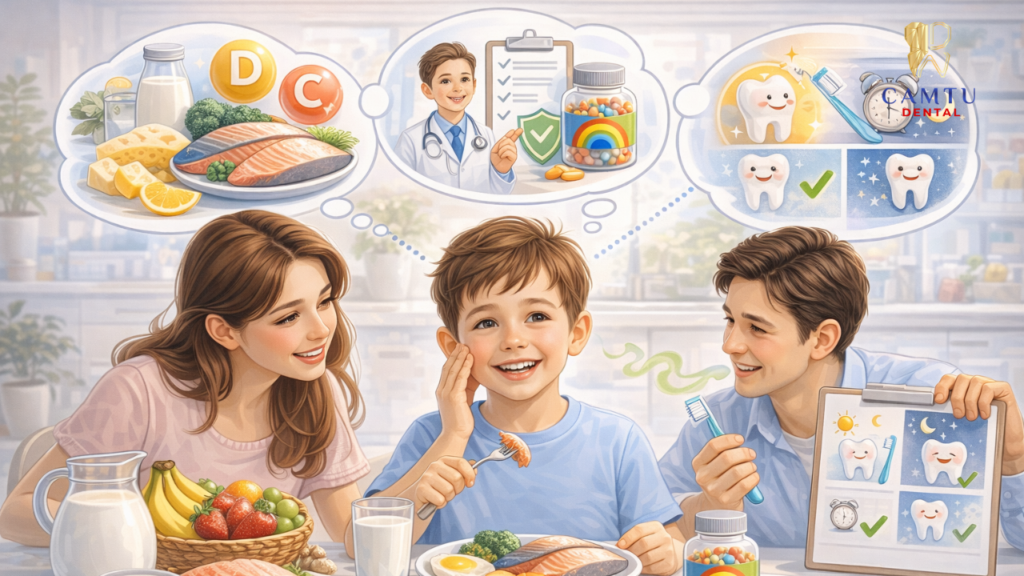 Cách bổ sung vitamin cho răng trẻ