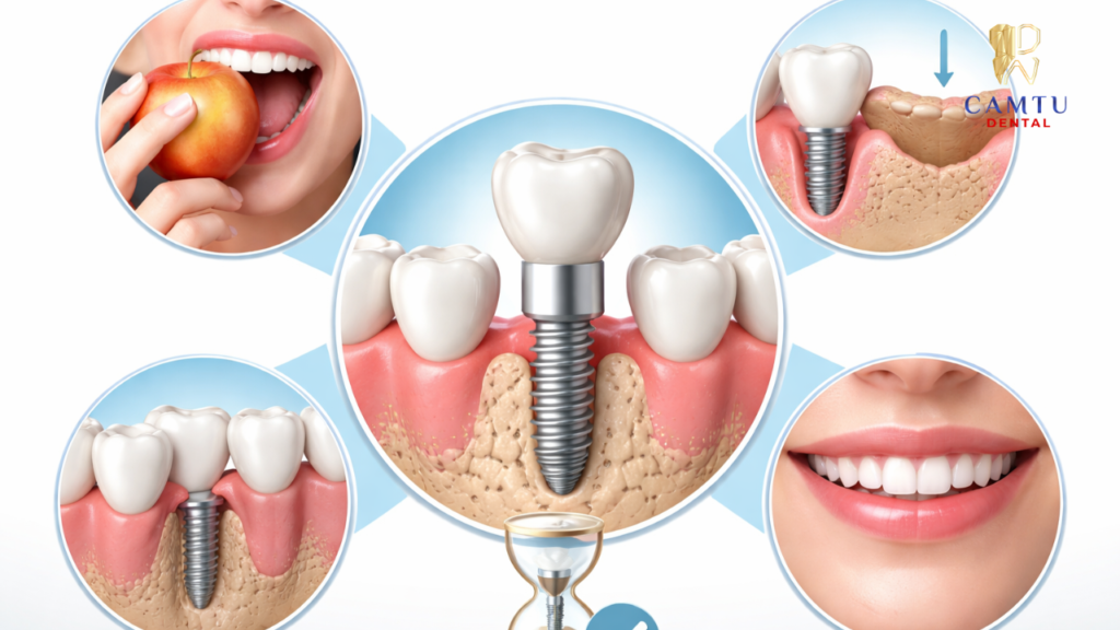 Quá trình tích hợp xương theo thời gian