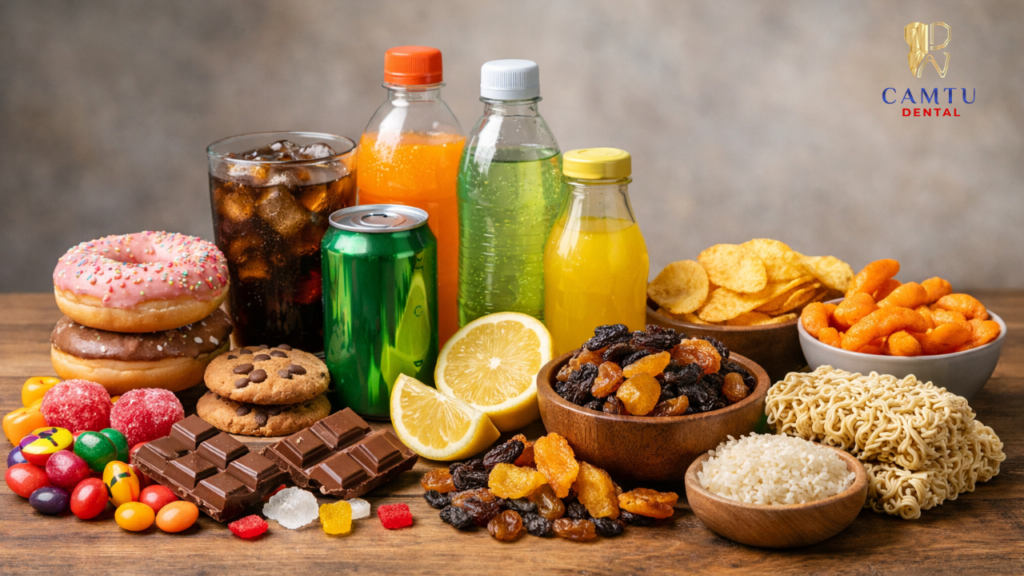 Những thực phẩm gây hại không tốt cho răng của trẻ
