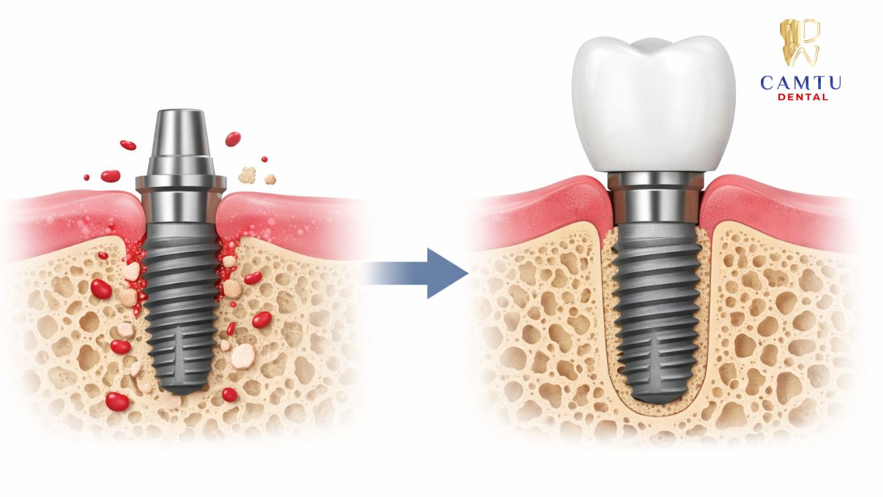 Quá trình tích hợp cấy ghép răng