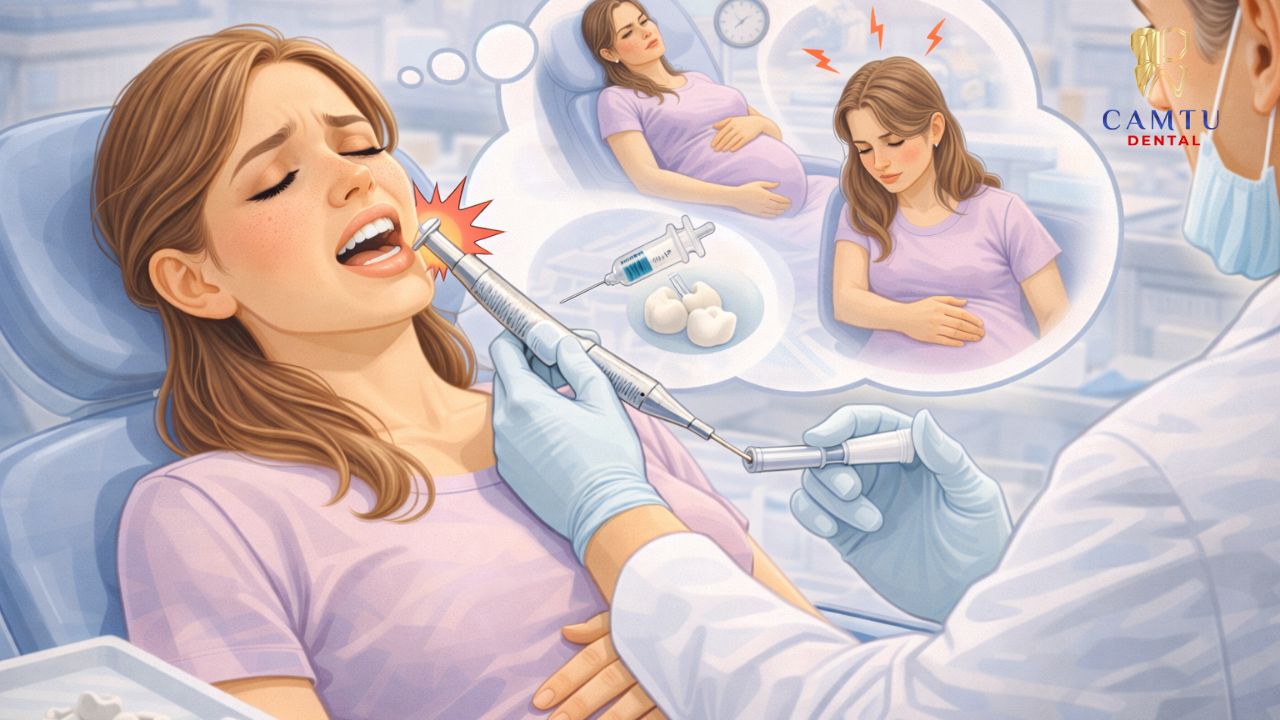 Trường hợp đang được bọc răng sứ