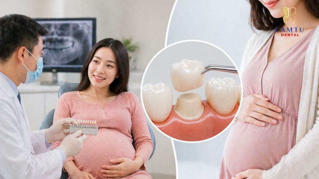 Mang thai có bọc răng sứ được không