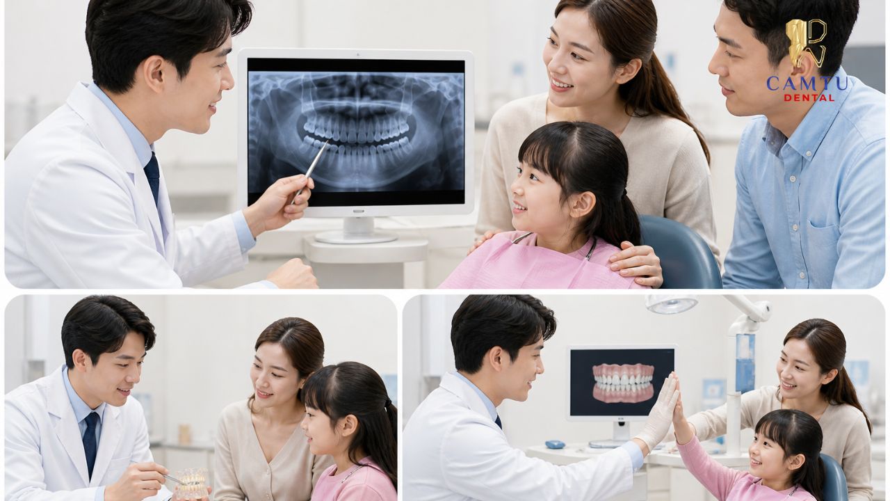 khám răng cho trẻ em vui vẻ