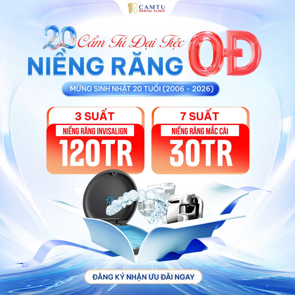 Nha khoa Cẩm Tú kỷ niệm 20 năm thành lập với đại tiệc niềng răng 0Đ